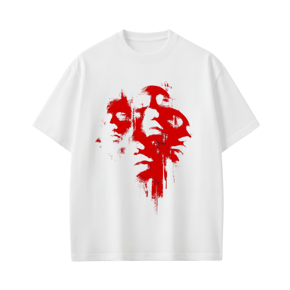 Faces Be Autyst White T-Shirt
