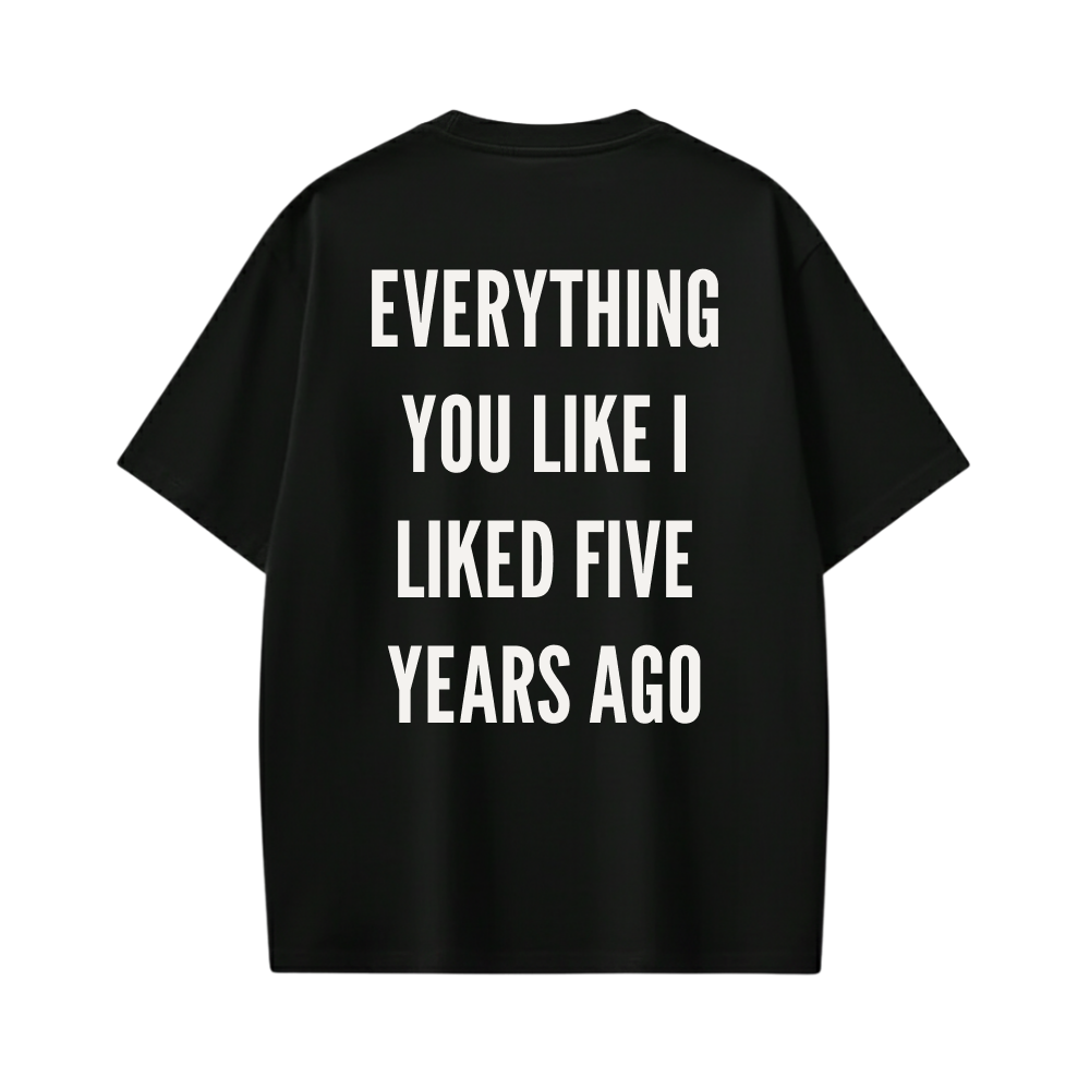 FIVE YEARS BE AUTYST BLACK T-SHIRT