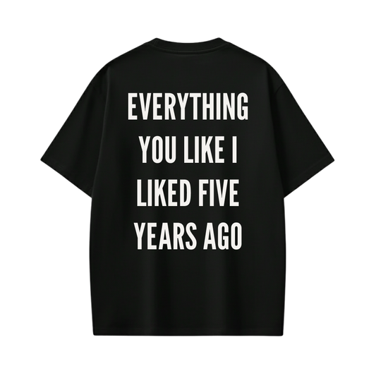 FIVE YEARS BE AUTYST BLACK T-SHIRT