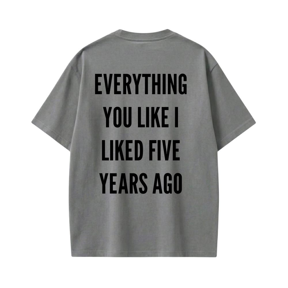 FIVE YEARS BE AUTYST GREY T-SHIRT