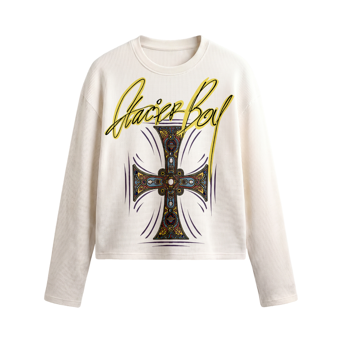 Glacier Boy Off White Waffle T-shirt