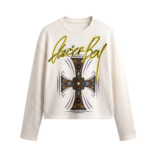 Glacier Boy Off White Waffle T-shirt