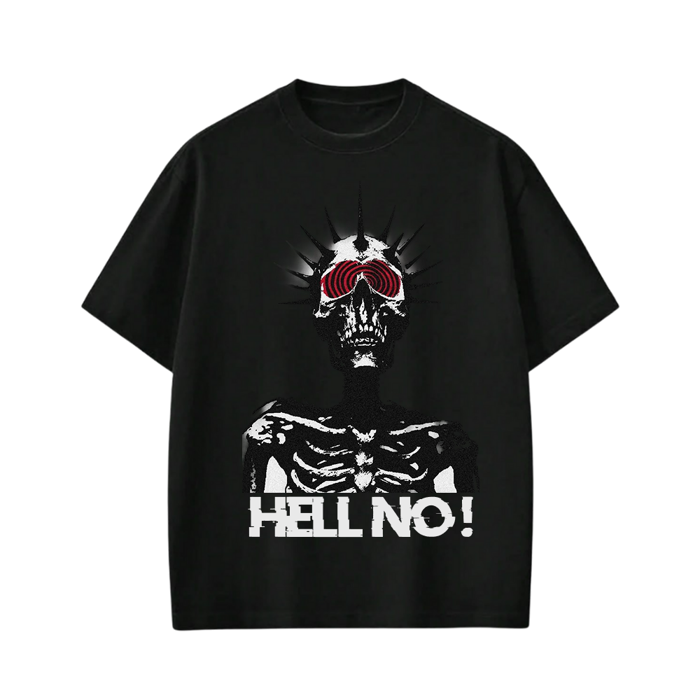 HELL NO BE AUTYST BLACK T-SHIRT