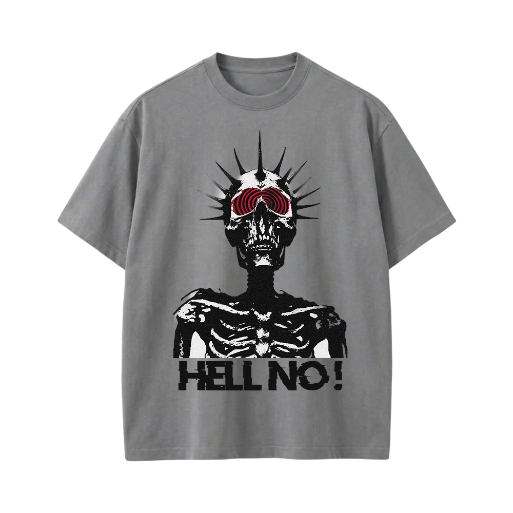 HELL NO BE AUTYST GREY T-SHIRT
