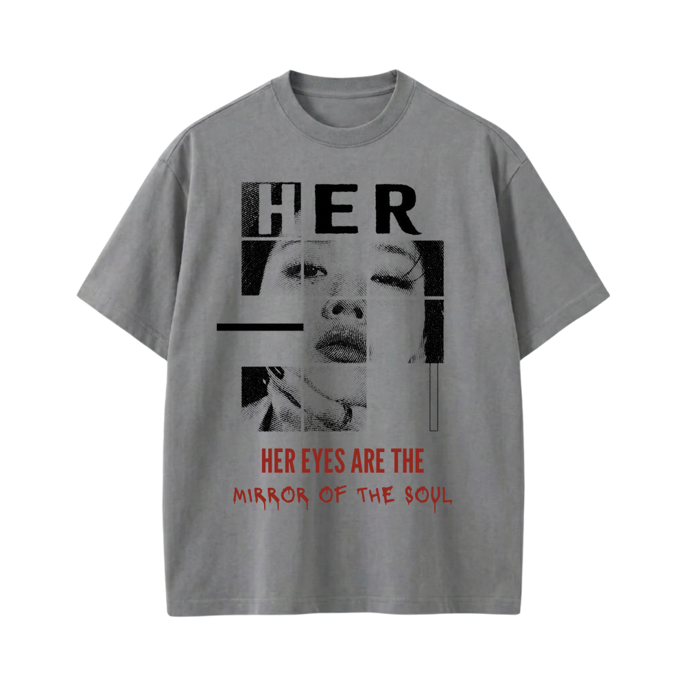 HER BE AUYTST GREY T-SHIRT