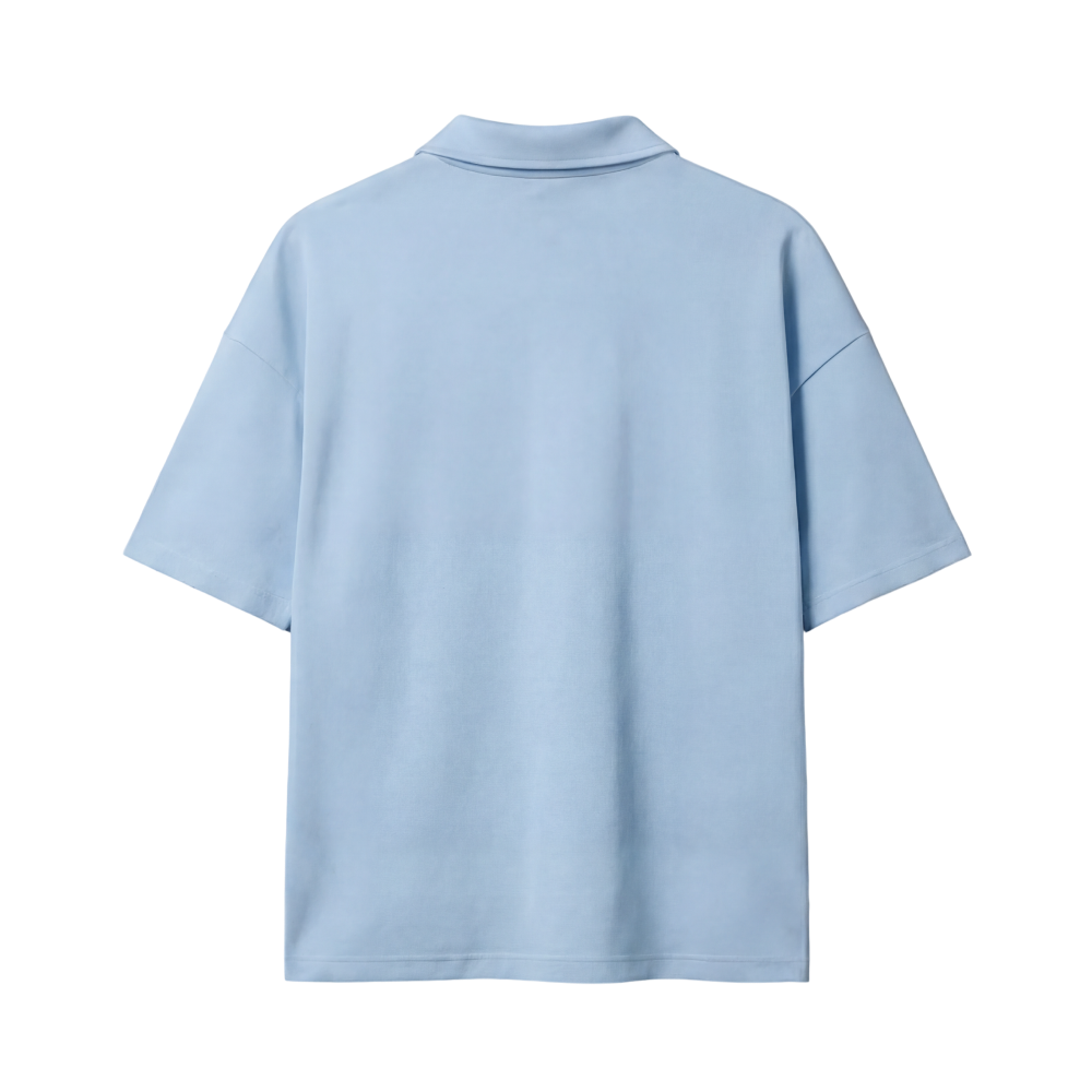 Hustle Team Be Autyst Quater Zip Ice Blue T-Shirt