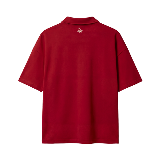 Hustle Team Be Autyst Quarter Zip Red T-Shirt