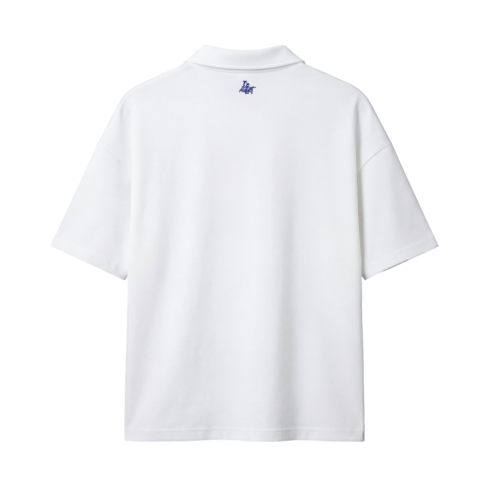 Hustle Team Be Autyst Quater Zip White T-Shirt