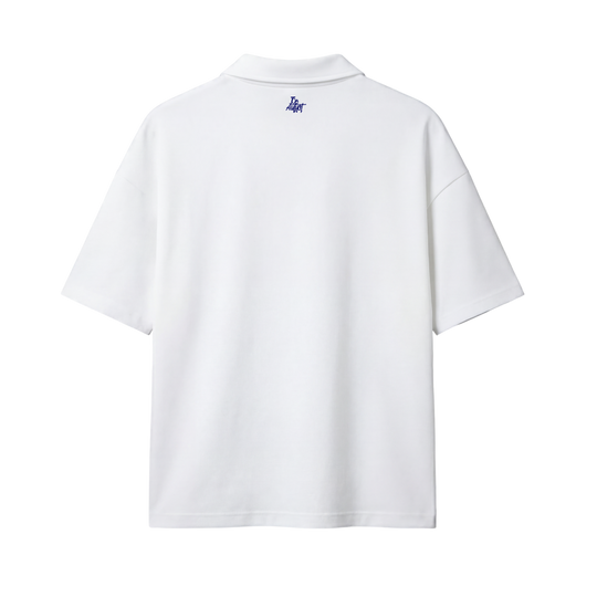 Hustle Team Be Autyst Quarter Zip White T-Shirt