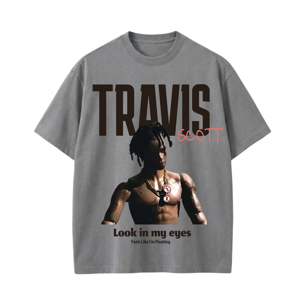 LOOK IN MY EYES BE AUYTST GREY T-SHIRT