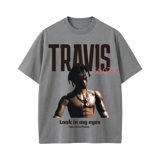 LOOK IN MY EYES BE AUYTST GREY T-SHIRT