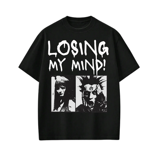 Loosing My Mind Be Autyst Black T-Shirt
