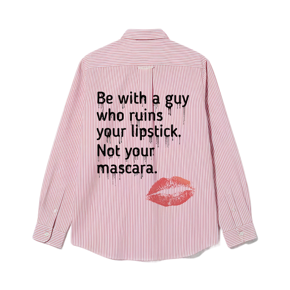 Lipstick Be Autyst Pink Stripe Shirt
