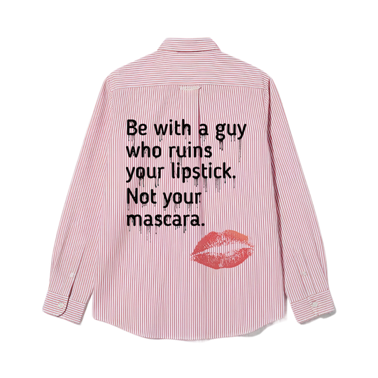 Lipstick Be Autyst Pink Stripe Shirt