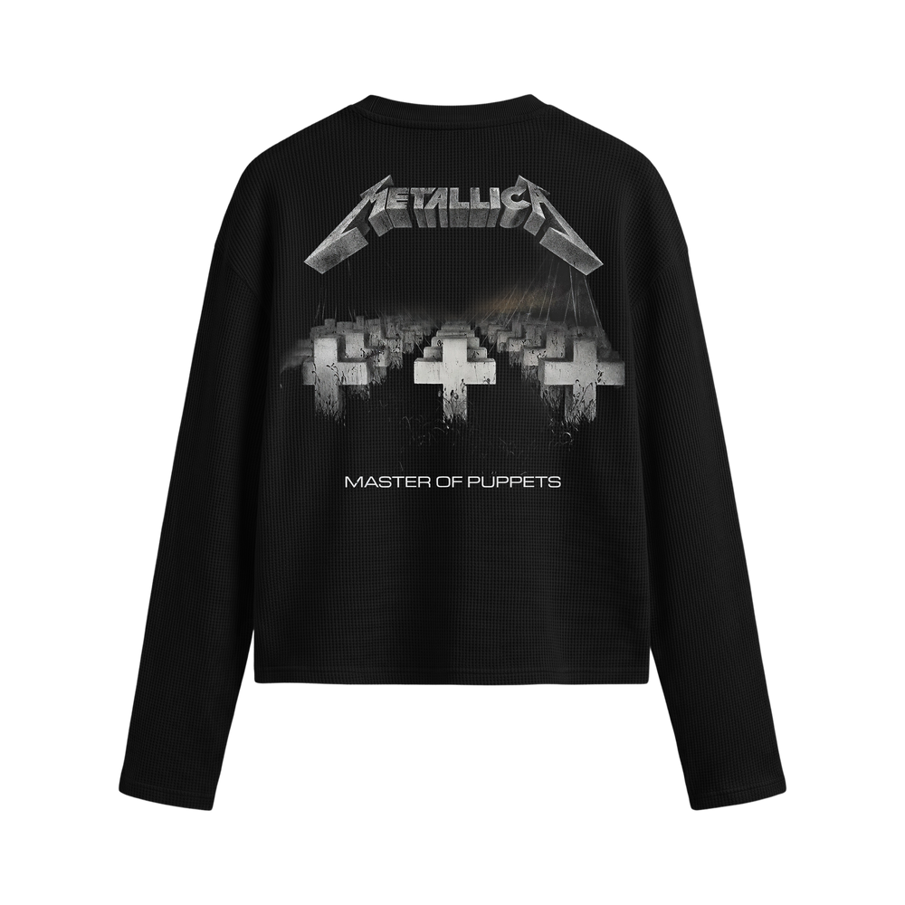 Puppet State Black Waffle T-shirt