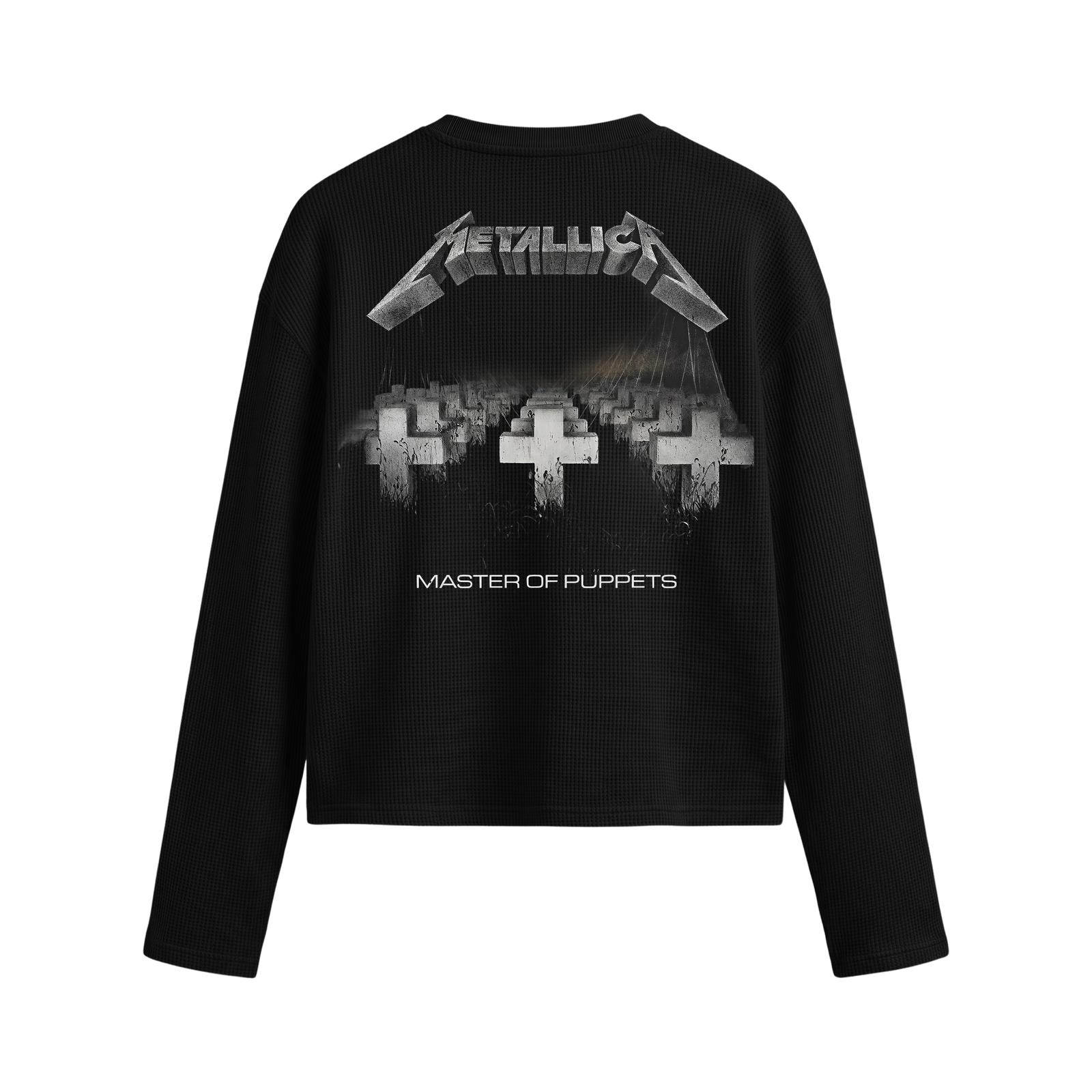 Puppet State Black Waffle T-shirt
