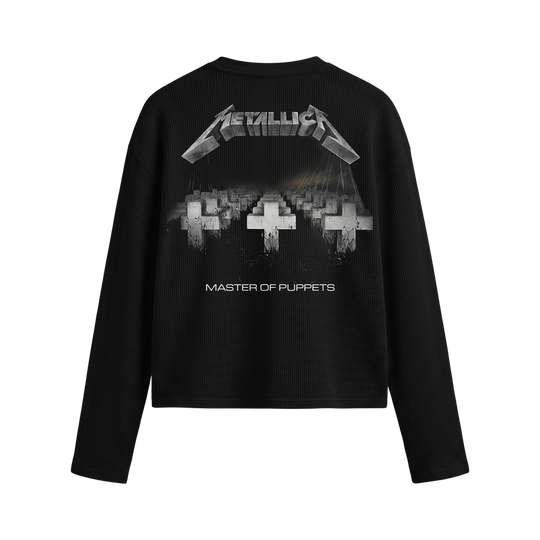 Puppet State Black Waffle T-shirt