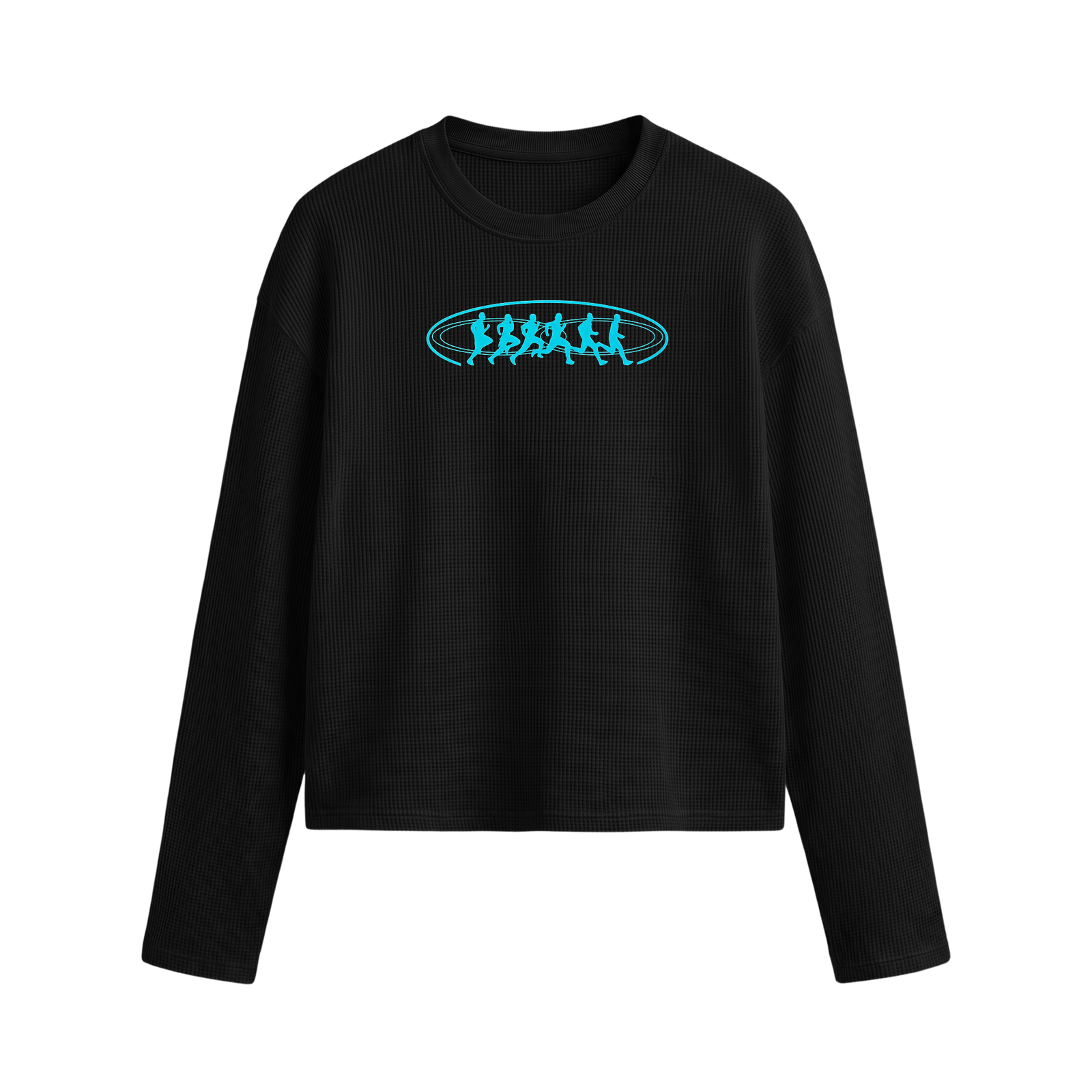 Long Run Black Waffle T-shirt