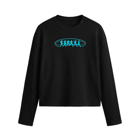 Long Run Black Waffle T-shirt