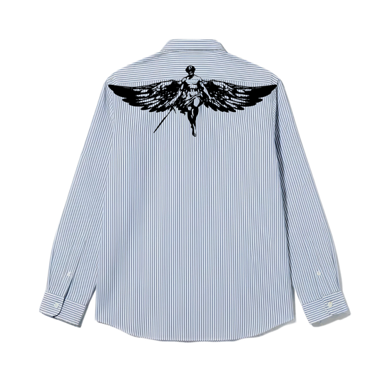 Look Mom I Can Fly Be Autyst Blue Striped Shirt