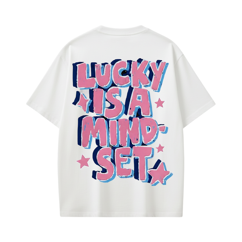 MIND SET  BE AUYTST WHITE T-SHIRT