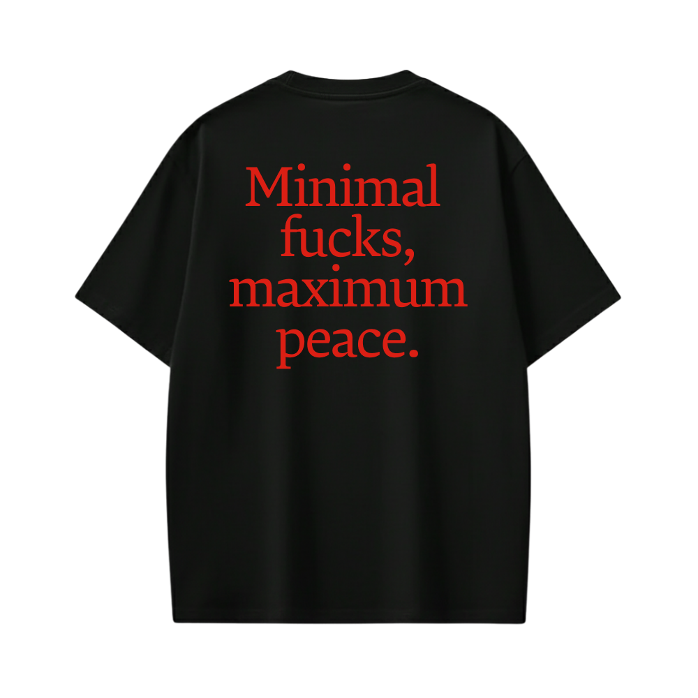 MINIMAL FUCKS BE AUTYST BLACK T-SHIRT