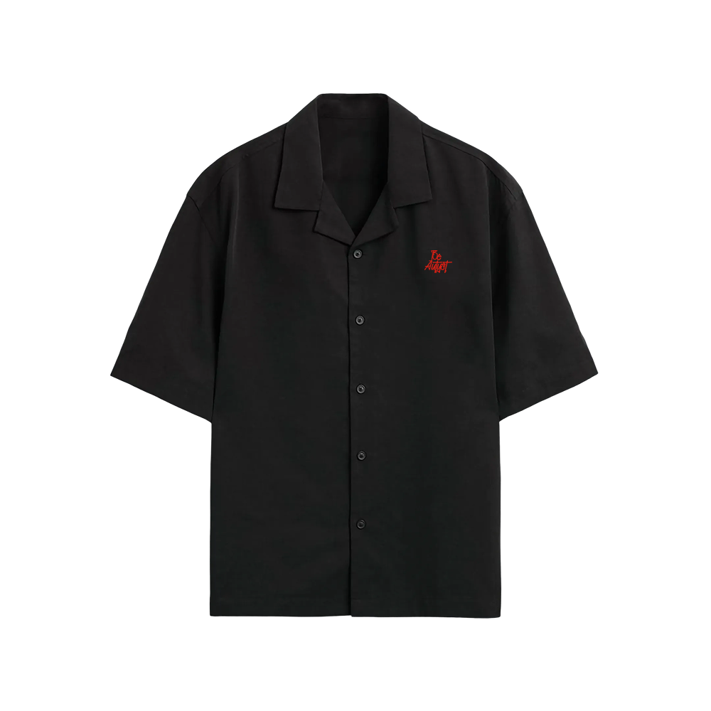 MINIMAL FUCKS BE AUTYST BLACK BOWLING SHIRT