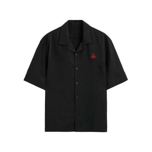 Minimal Fucks Be Autyst Black Bowling Shirt