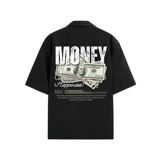 Money Can Buy Happiness Be Autyst Black Bowling Shirt