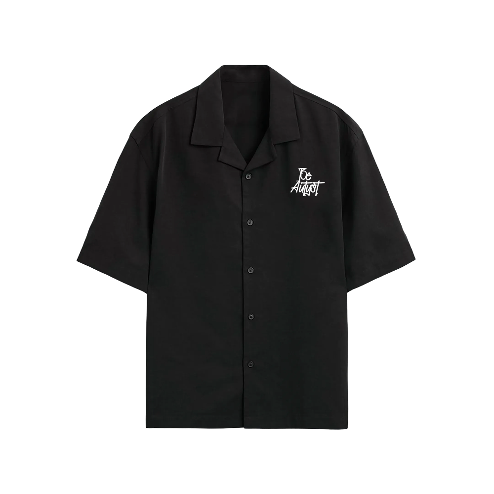 MONEY CAN BUY HAPPINESS BE AUTYST BLACK BOWLING SHIRT