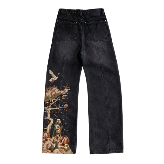 Myth Stitch Be Autyst Black Contrast Denim