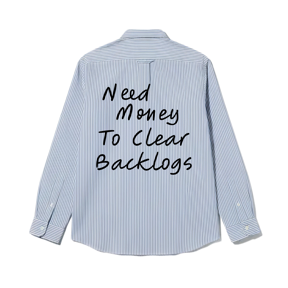 Need Money Be Autyst Blue Striped Shirt