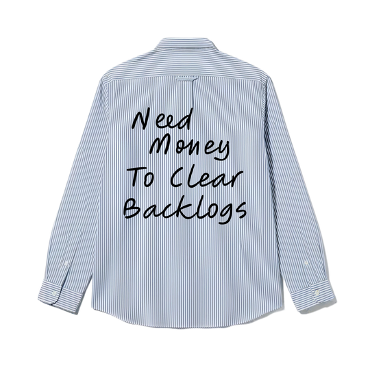 Need Money Be Autyst Blue Striped Shirt