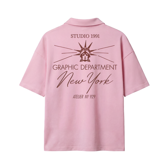 New York Be Autyst Quarter Zip Ice Blue T-Shirt