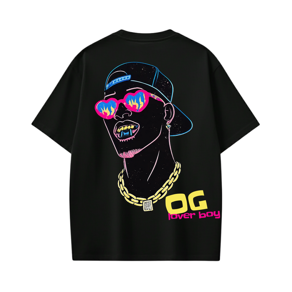 OG LOVER BOY BE AUTYST BLACK T-SHIRT