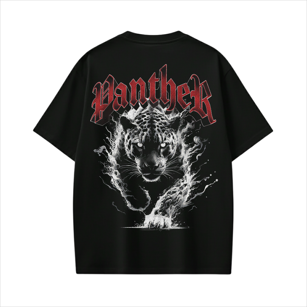 PANTHER BE AUTYST BLACK T-SHIRT