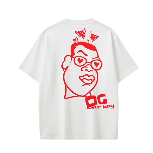 RED OG LOVER BOY WHITE T-SHIRT