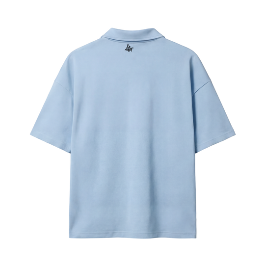 Racing Be Autyst Quarter Zip Ice Blue T-Shirt