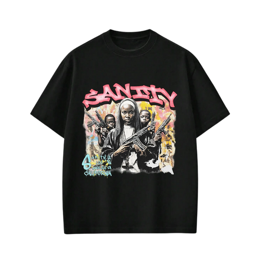 SANITY BE AUTYST BLACK T-SHIRT