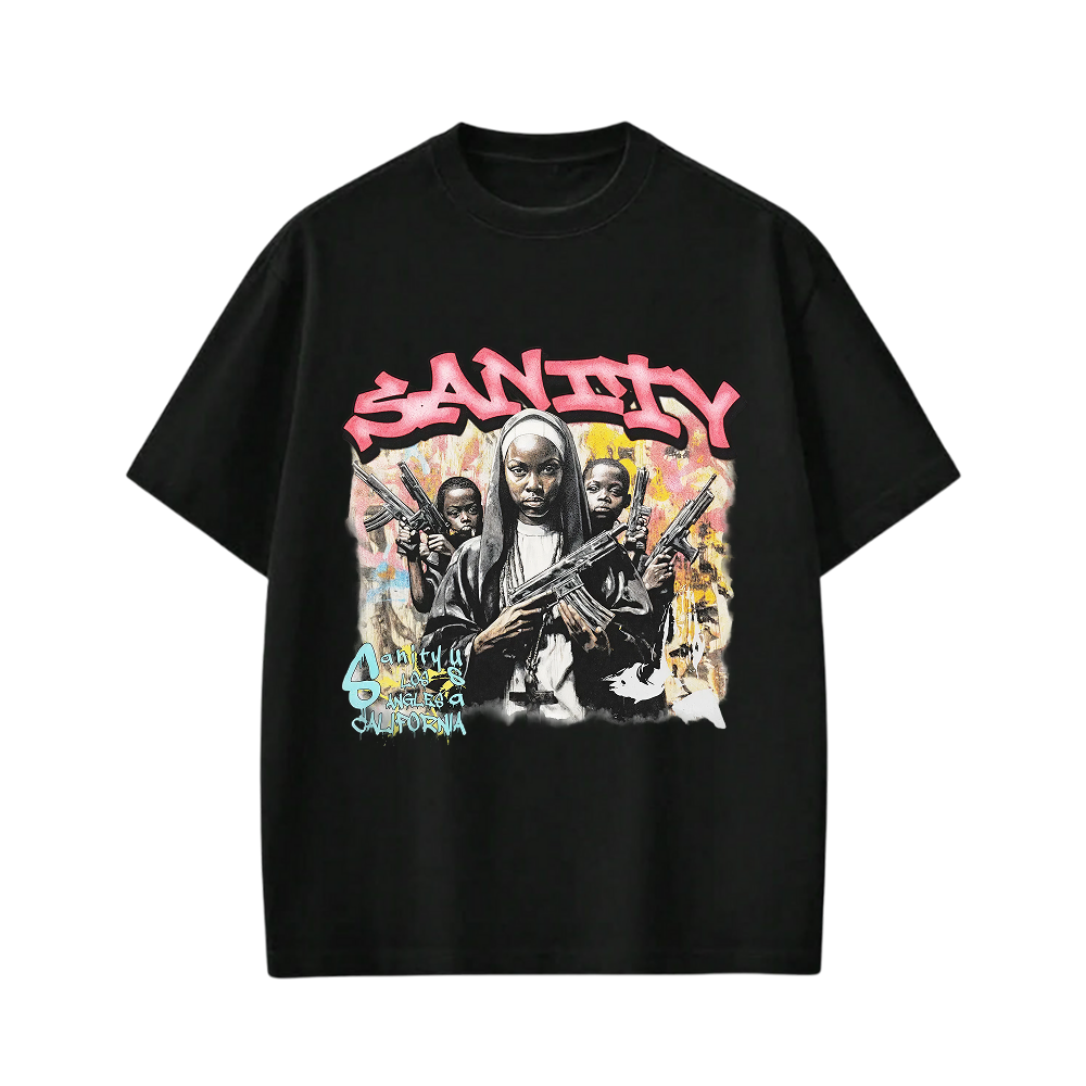 SANITY BE AUTYST BLACK T-SHIRT
