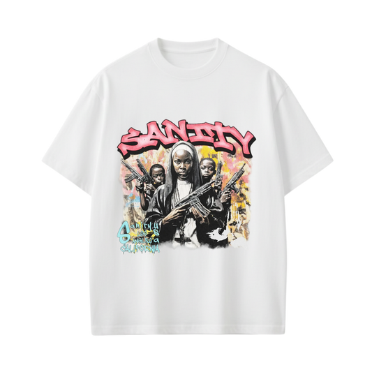 SANITY BE AUTYST WHITE T-SHIRT