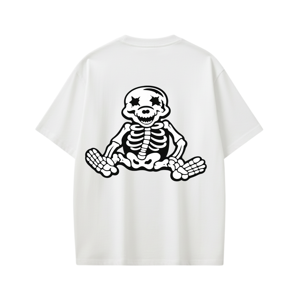 SKULL  BE AUTYST WHITE T-SHIRT