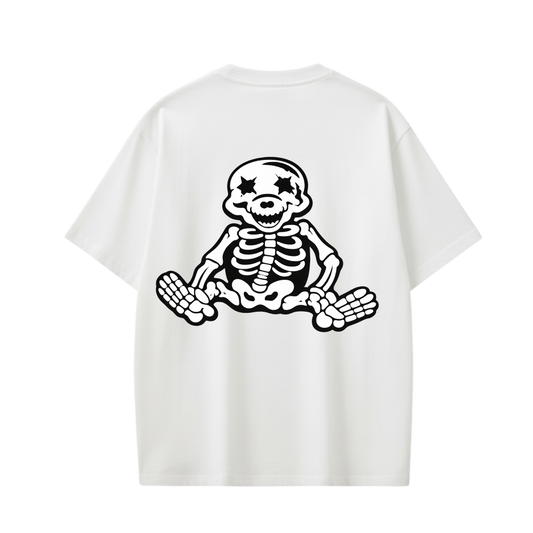 SKULL  BE AUTYST WHITE T-SHIRT