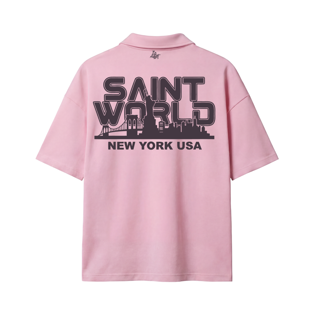 Saints 2.0 Be Autyst Quater Zip Pink T-Shirt