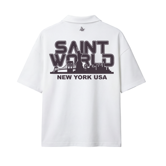 Saints 2.0 Be Autyst Quarter Zip White T-Shirt