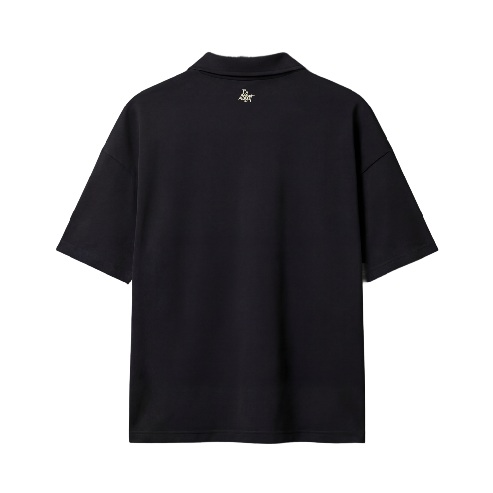 Saints Be Autyst Quater Zip Black T-Shirt