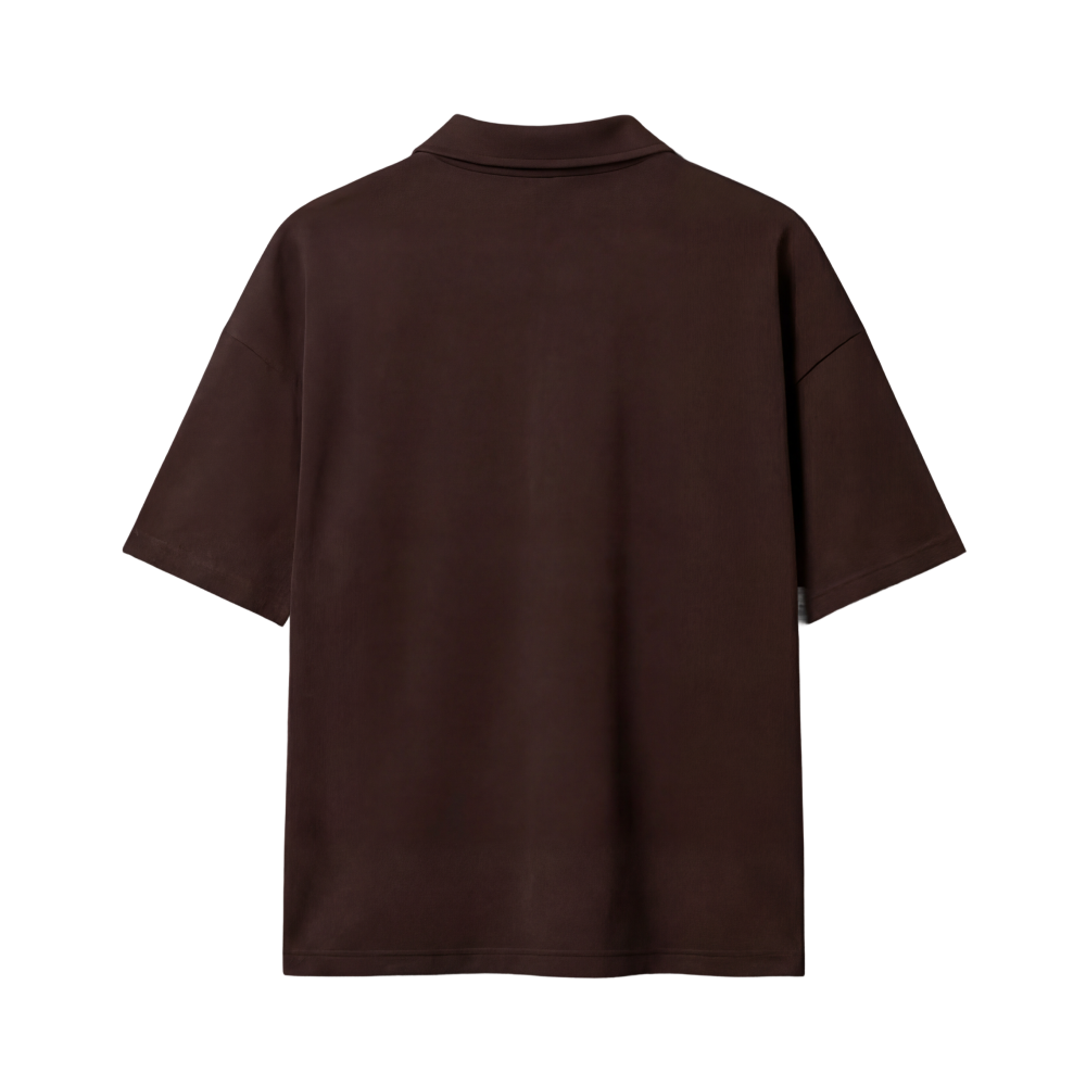 Saints Be Autyst Quater Zip Brown T-Shirt