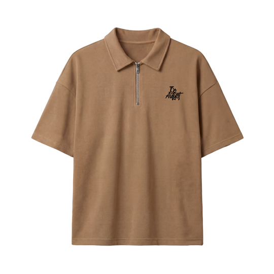 Strange Be Autyst Quarter Zip Sand T-Shirt