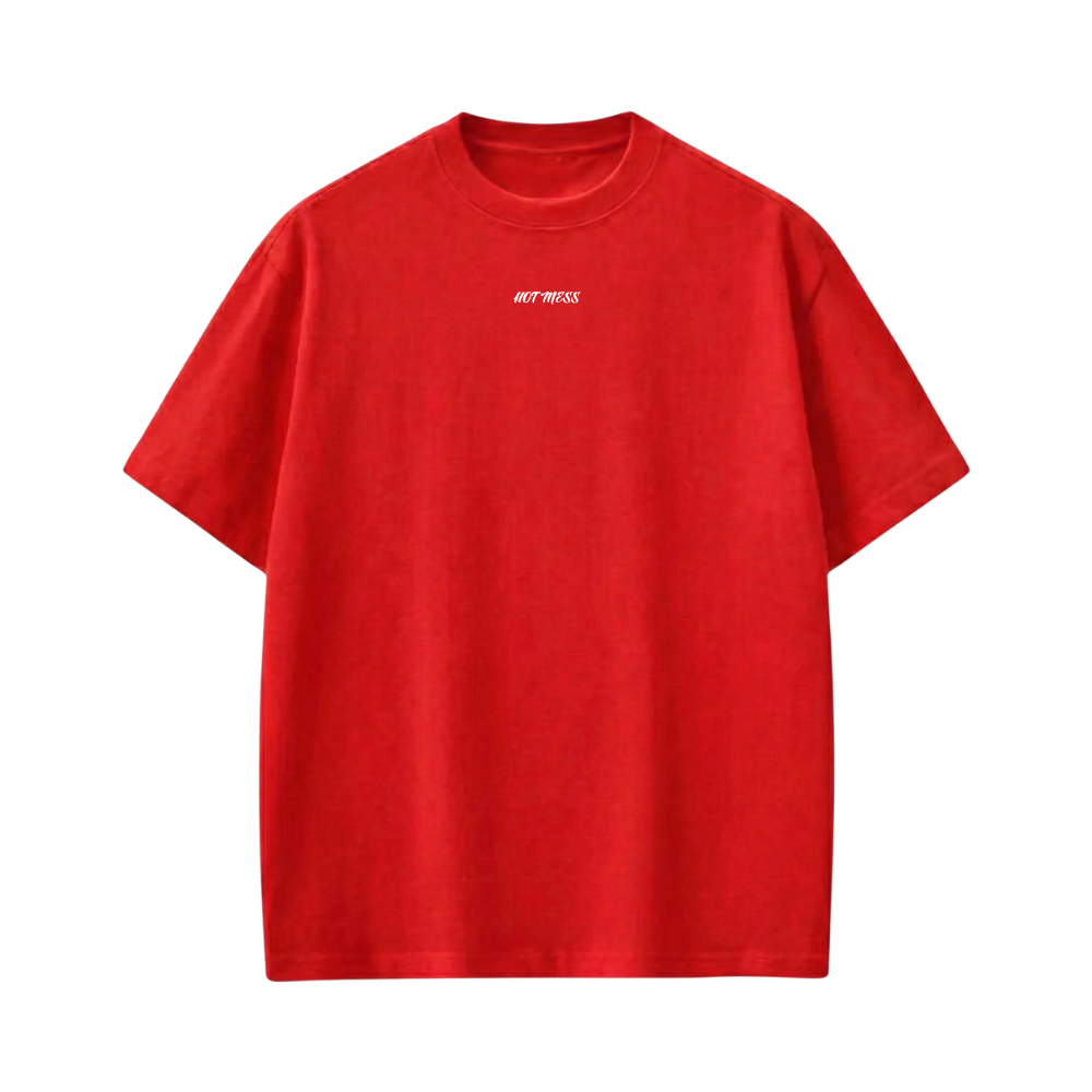 WAVY HOT MESS  BE AUYTST RED T-SHIRT