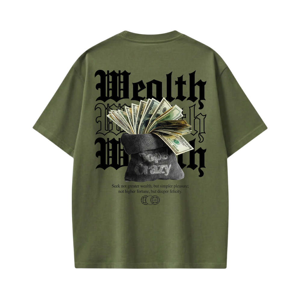WEALTH BE AUTYST GREEN T-SHIRT